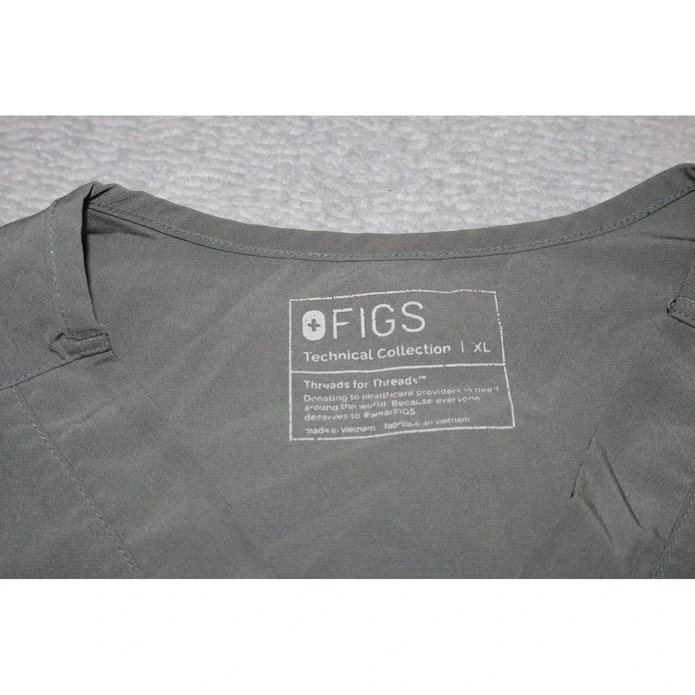 Figs Scrub Set Mens XL Olive Green V-Neck Top Jogger Pants Technical Uniform **